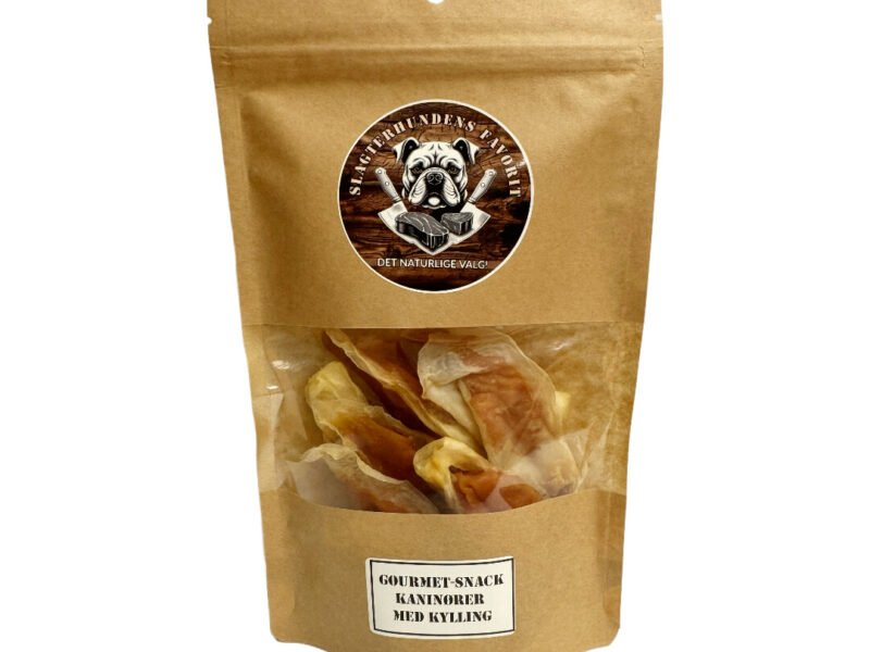 Slagterhundens Gourmet-Snack Kaninører Med Kylling Naturlig Hundegodbid 10 stk