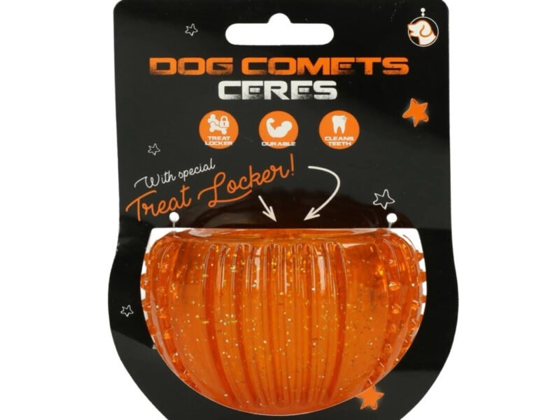 Dog Comets Treat Locker Orange Snackbold Aktiveringslegetøj