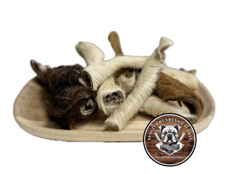 Slagterhundens Gourmet-Snack Oksepandelapper Med Pels Naturlig Hundesnack 200 g