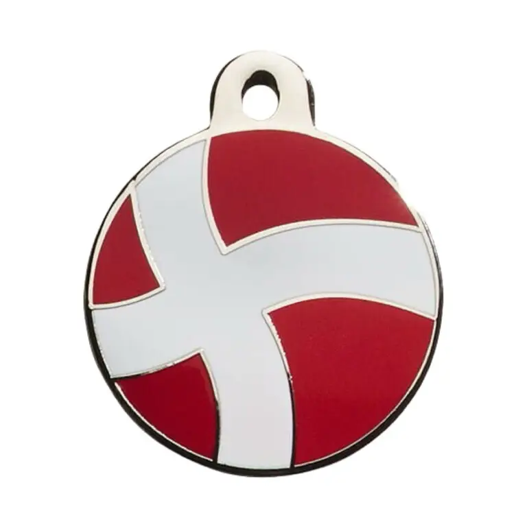 Hundetegn Dannebrogsflag Rund