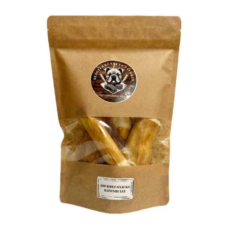 Slagterhundens Gourmet-Snack Rullet Kaninskind Naturlig Hundesnack 150 g