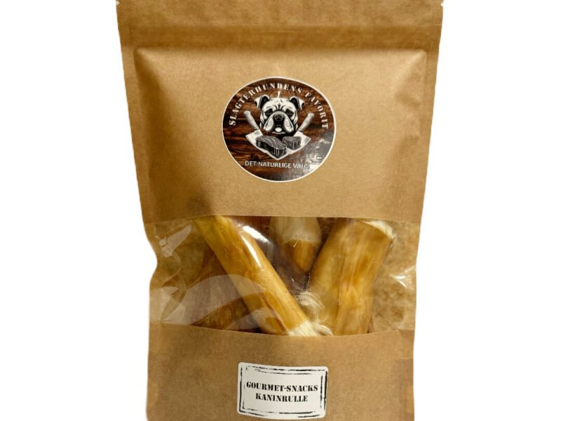 Slagterhundens Gourmet-Snack Rullet Kaninskind Naturlig Hundesnack 150 g