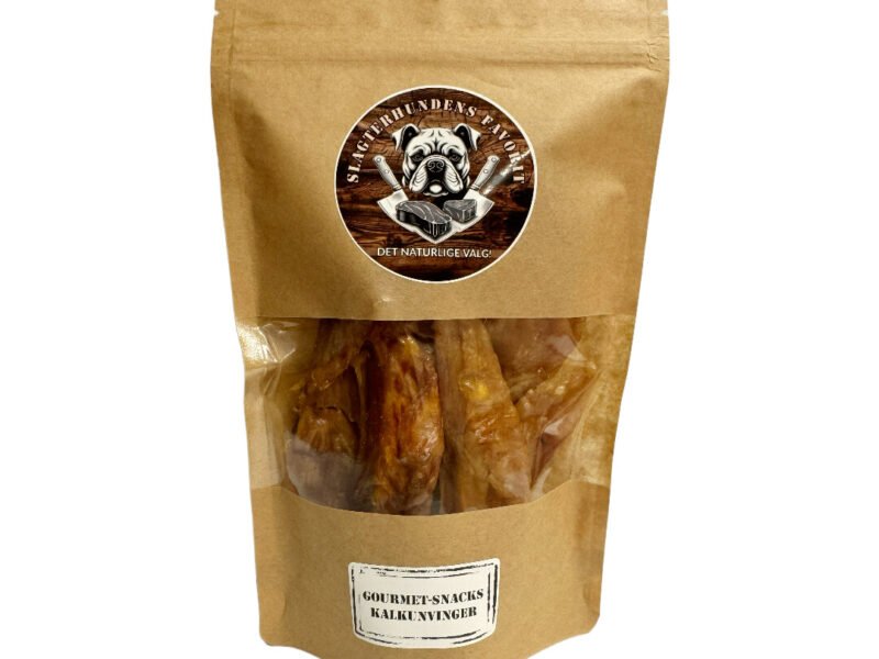 Slagterhundens Gourmet-Snack Kalkunvinger Naturlig Hundesnack 200 g