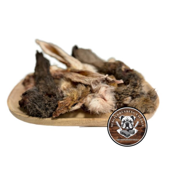 Slagterhundens Gourmet-Snack Kaninører Med Pels Naturlig Hundesnack 150 g