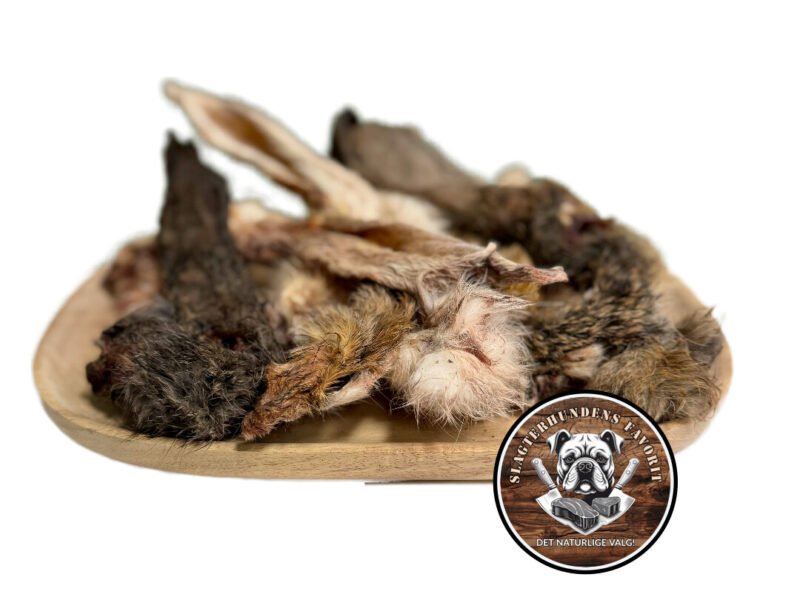 Slagterhundens Gourmet-Snack Kaninører Med Pels Naturlig Hundesnack 150 g