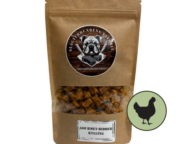 Slagterhundens Gourmet-Bidder 100% Kylling Naturlig Hundegodbid 100 g