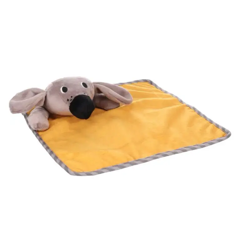 Puppy Love Bamse Med Sutteklud & Knitrefolie Gul 29 cm