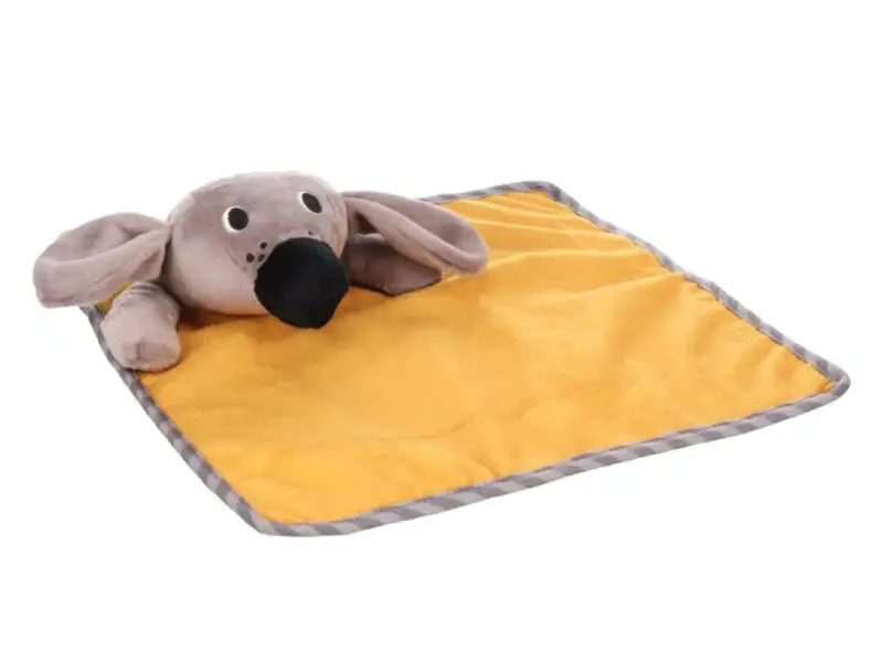 Puppy Love Bamse Med Sutteklud & Knitrefolie Gul 29 cm