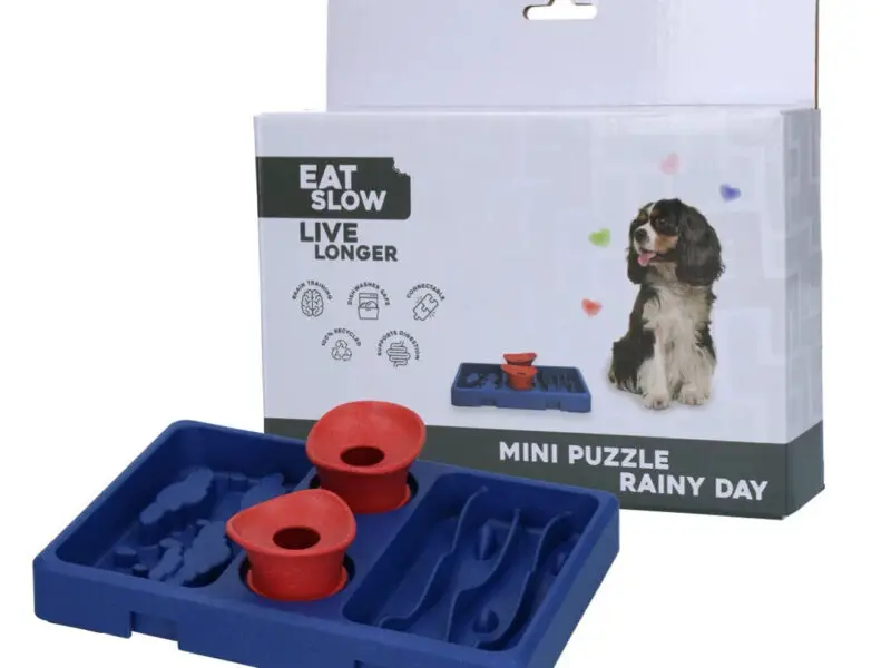 Eat Slow Mini Puzzle Rainy Day Hundespil Aktiveringslegetøj