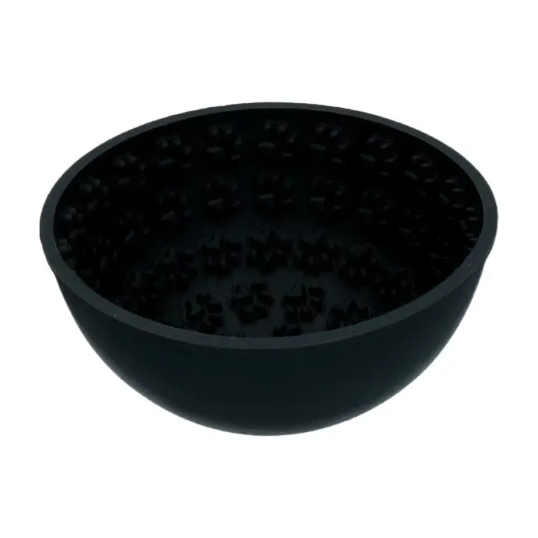 Eat Slow Lick Mat Wobble Bowl Sort Skåleformet Slikkemåtte