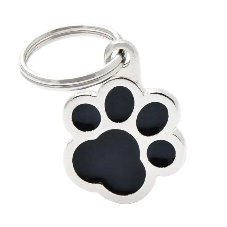 MyFamily Hundetegn Sort og Sølv Pote