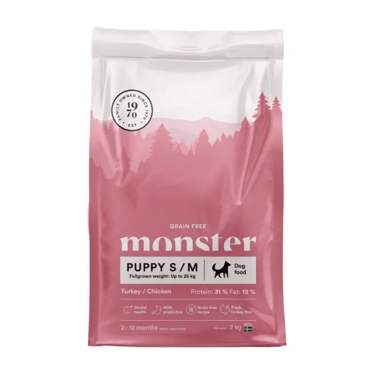 Monster Puppy S/M Kylling & Kalkun Kornfrit Hvalpefoder