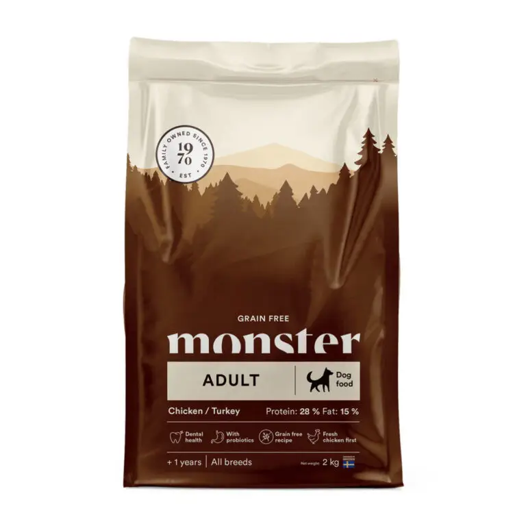 Monster Adult Kylling & Kalkun Kornfrit Hundefoder