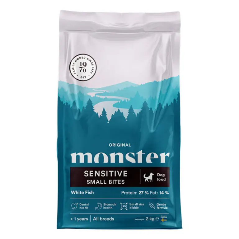 Monster Sensitive Adult Small Bites Hvid Fisk Hundefoder