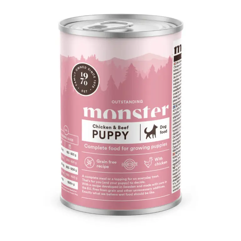 Monster Vådfoder Puppy Kylling & Okse 400 g