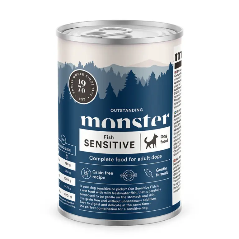 Monster Vådfoder Sensitive Ferskvandsfisk 400 g