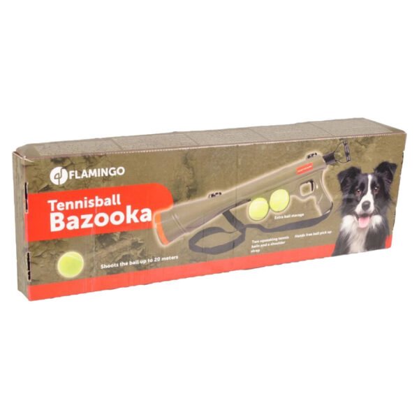 Flamingo Tennis Ball Bazooka Inkl. Bolde Hundelegetøj - Image 2