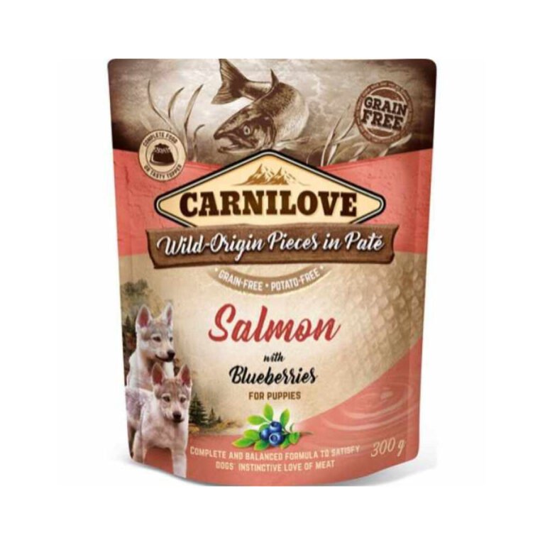 Carnilove Pouch Vådfoder Puppy Med Laks & Blåbær