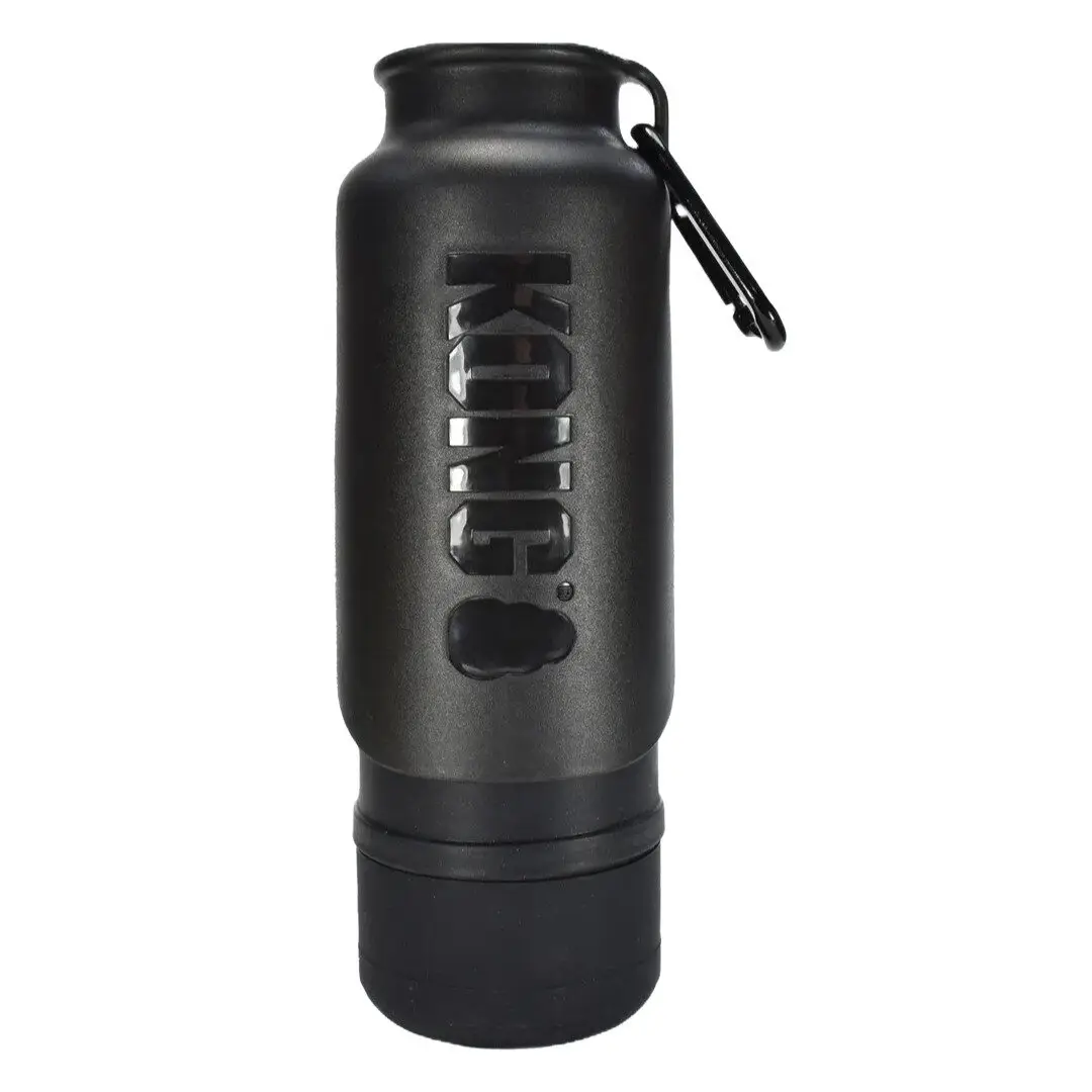 KONG H2O Drikkeflaske Sort Med Integreret Vandskål 740 ml