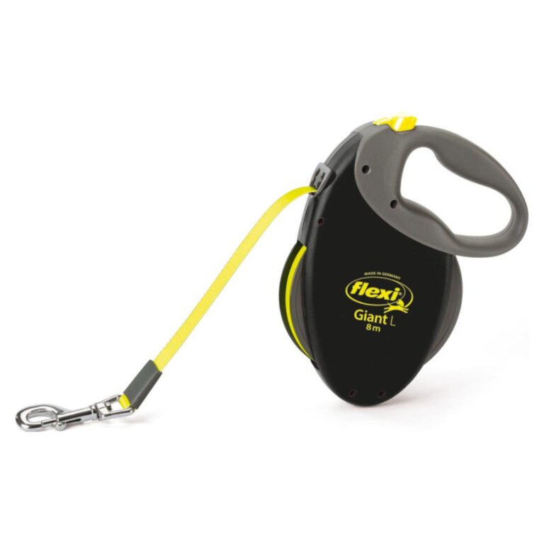 Flexi Giant Rulleline 8 Meter Bånd Sort/Neon