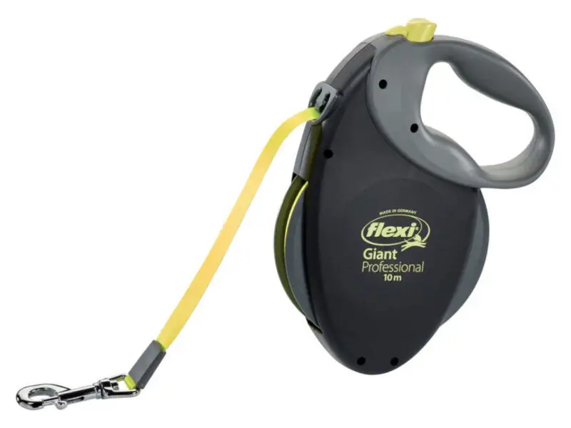 Flexi Giant Rulleline 10 Meter Bånd Sort/Neon