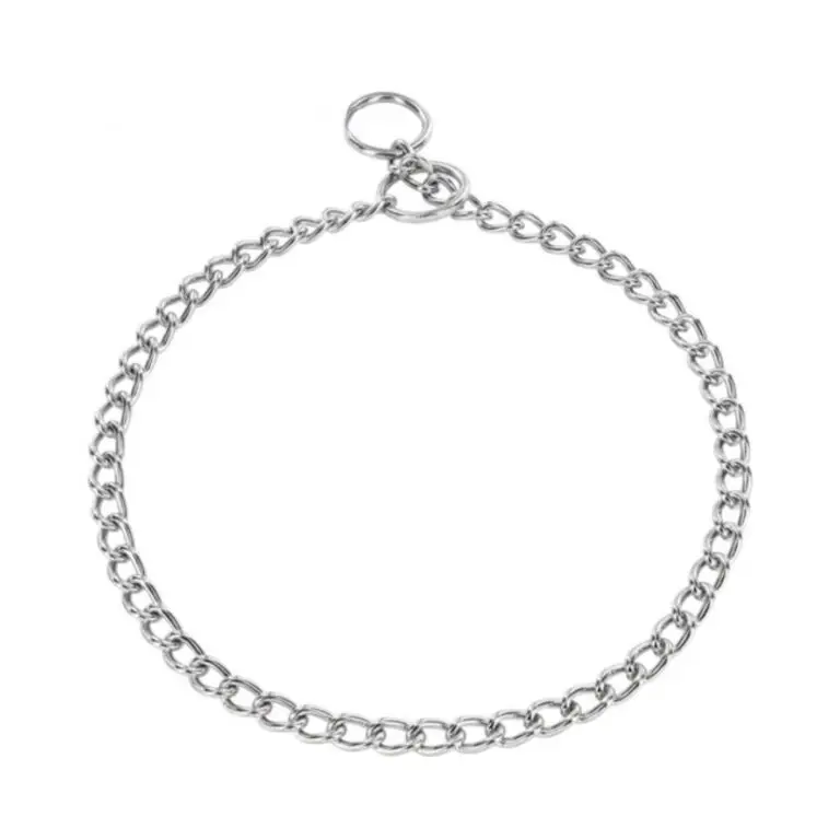 Kæde Halsbånd Forkromet Små Led Træningshalsbånd