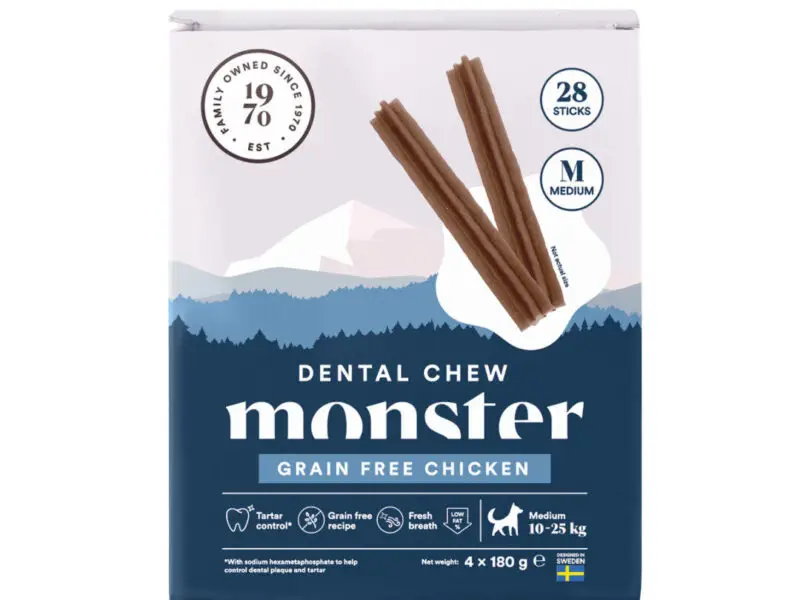 Monster Dental Chews Med Kylling Medium 28 stk
