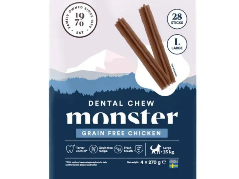 Monster Dental Chews Med Kylling Large 28 stk