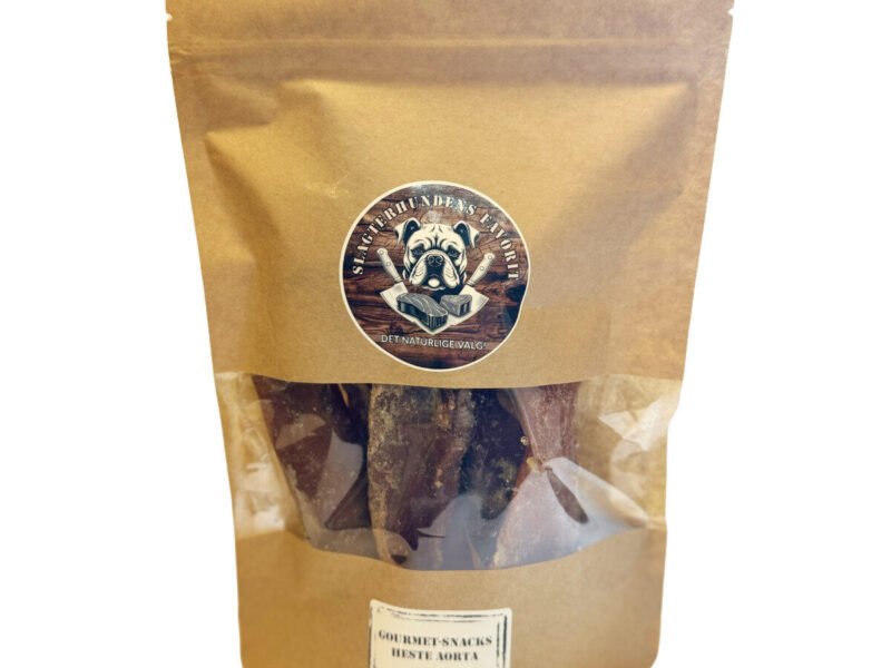 Slagterhundens Gourmet-Snack Heste Aorta Naturlig Hundesnack 150 g