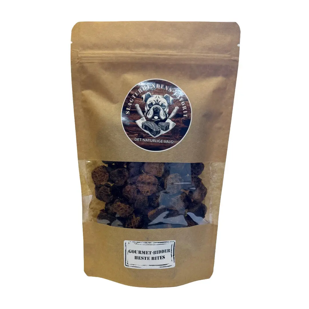 Slagterhundens Gourmet-Bidder Heste Bites Naturlig Hundegodbid 200 g - Billede 2