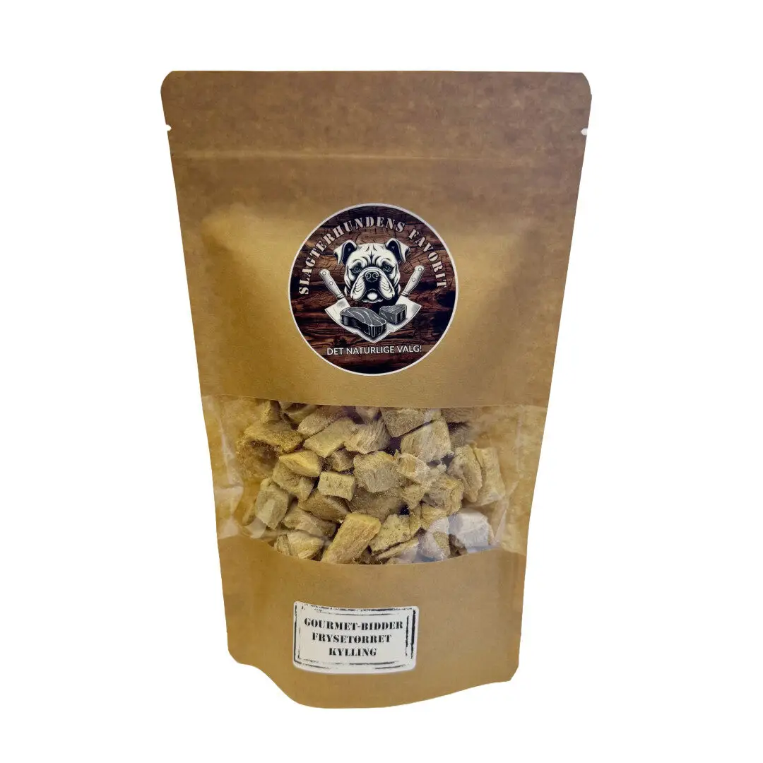 Slagterhundens Gourmet-Bidder Frysetørret Kyllingebryst Naturlig Hundegodbid 100 g - Billede 2
