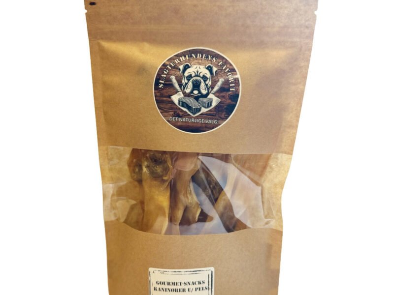Slagterhundens Gourmet-Snack Kaninører Naturlig Hundesnack