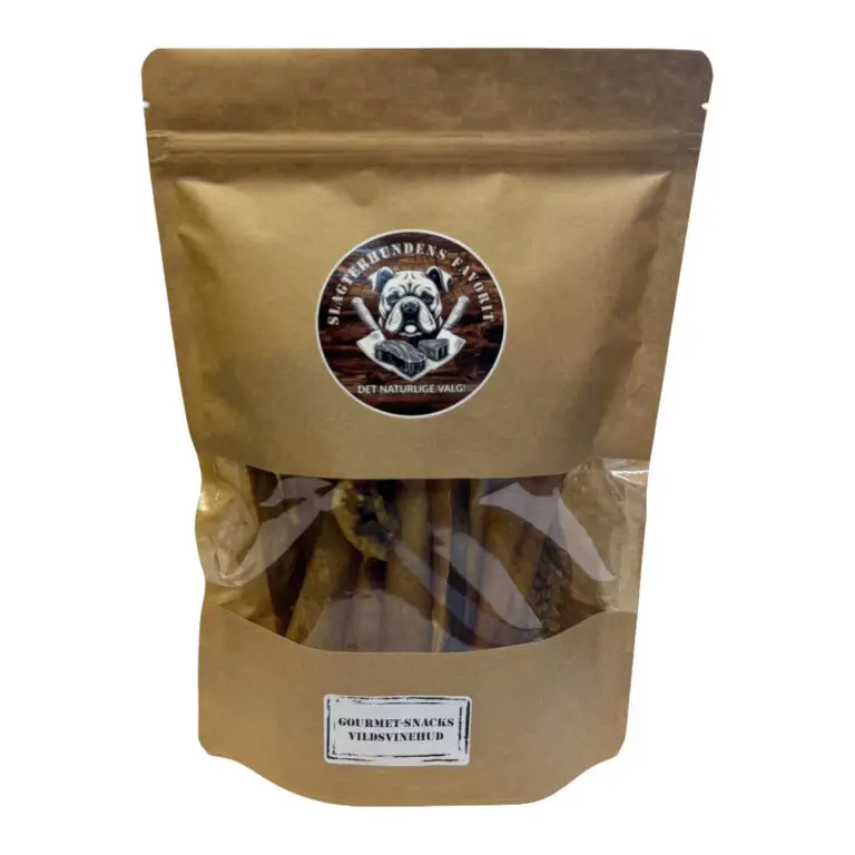 Slagterhundens Gourmet-Snack Vildsvinehud Naturlig Hundesnack 200 g