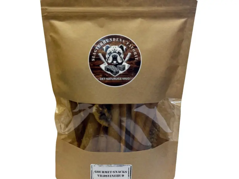 Slagterhundens Gourmet-Snack Vildsvinehud Naturlig Hundesnack 200 g