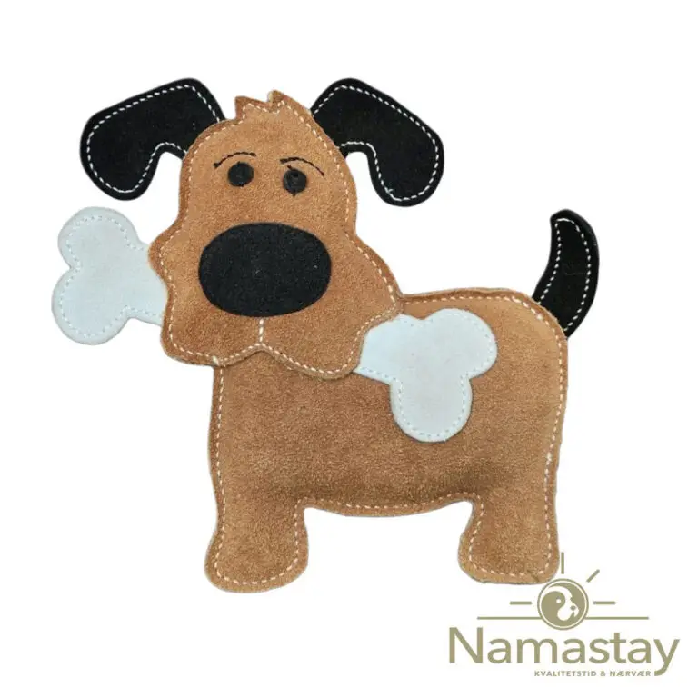 Namastay Hund Med Kødben Ruskind Naturligt Hundelegetøj