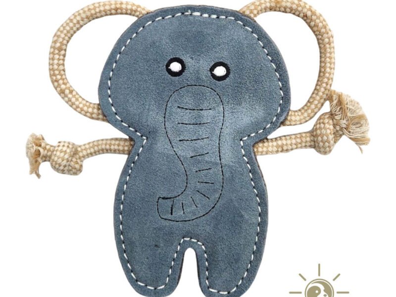 Namastay Elefant Ruskind & Filt Naturligt Hundelegetøj