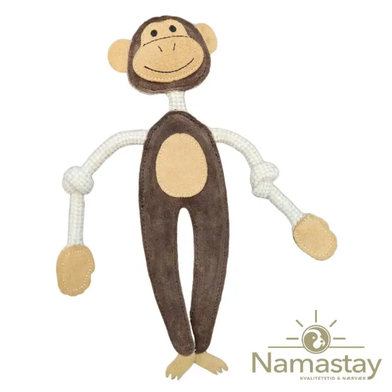 Namastay Abe Med Reb Ruskind Naturligt Hundelegetøj