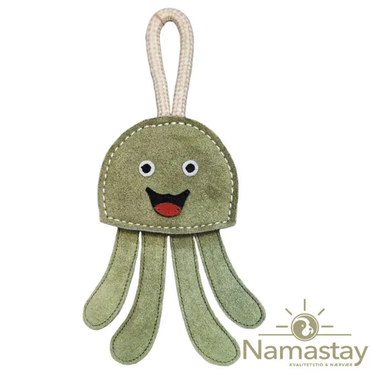 Namastay Blæksprutte Ruskind & Filt Naturligt Hundelegetøj