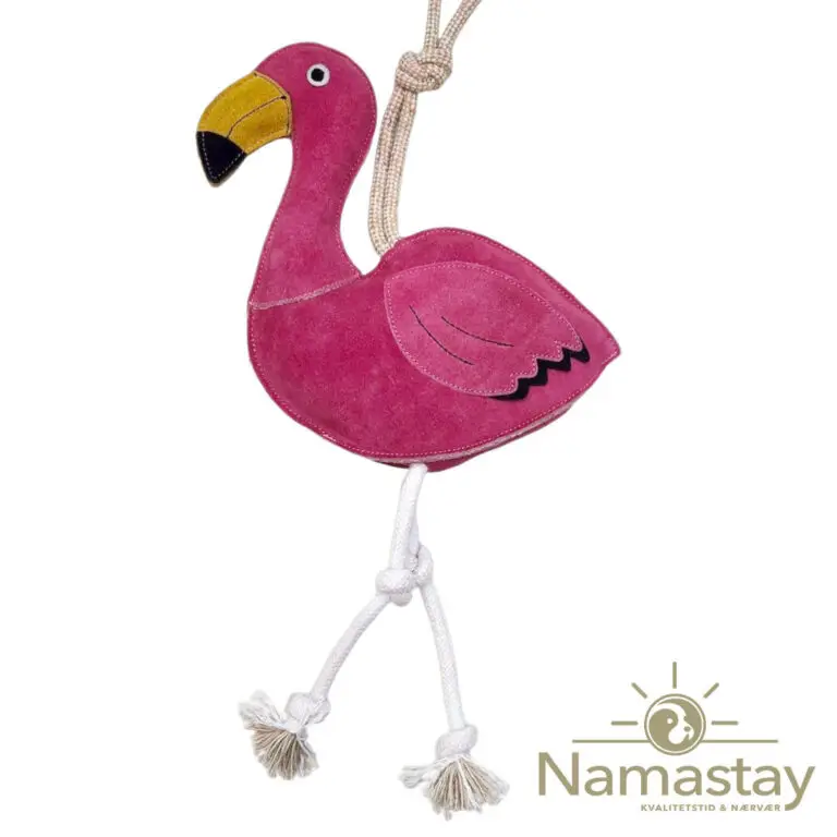 Namastay XL Flamingo Ruskind Naturligt Hundelegetøj