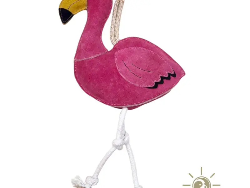 Namastay XL Flamingo Ruskind Naturligt Hundelegetøj