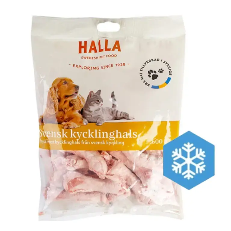 Halla BARF Frosne Kyllingehalse 600 g