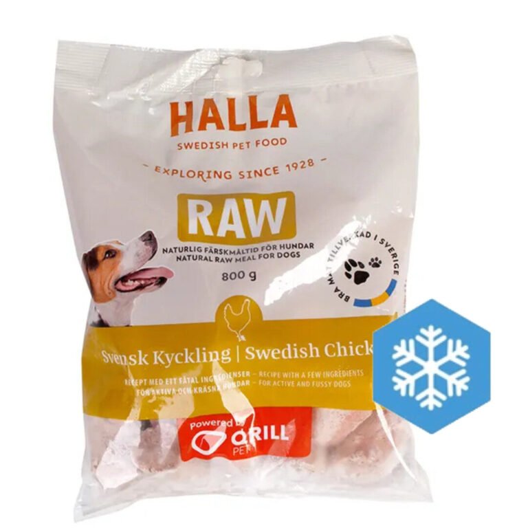 Halla Raw BARF Frosne Kødboller Kylling 800 g