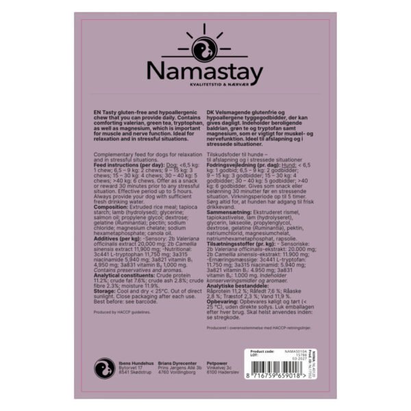Namastay Healthy Chews Relax+ 60 stk - Billede 3