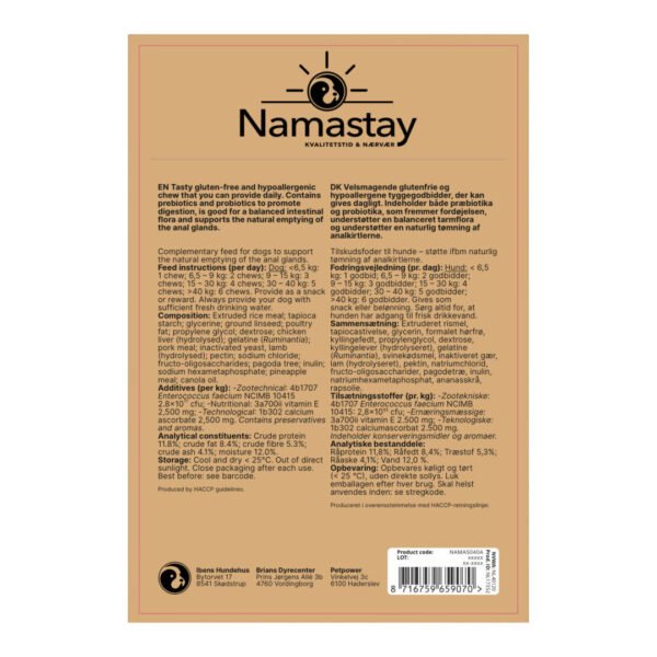 Namastay Healthy Chews Gland Guard+ 60 stk - Billede 3