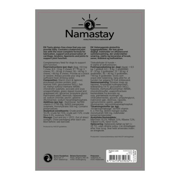 Namastay Healthy Chews Mobility+ 60 stk - Billede 3