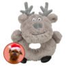 Julelegetøj Plys Rensdyr Grå Hundelegetøj