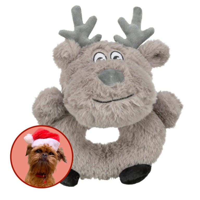 Julelegetøj Plys Rensdyr Grå Hundelegetøj