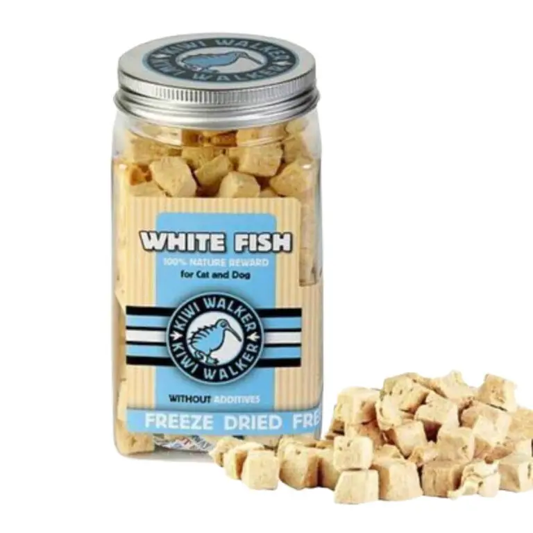 Kiwi Walker Godbidder Frysetørret Hvid Fisk 65 g