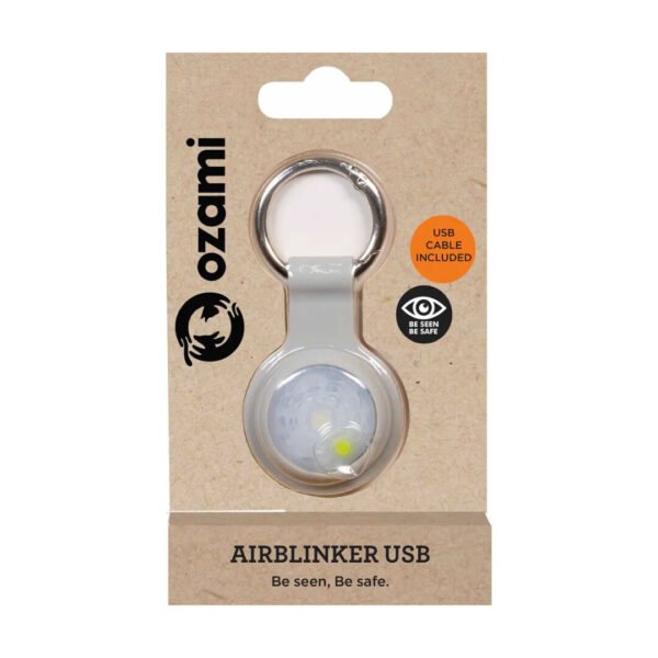 Ozami Airblinker USB Hundelygte Lysegrå