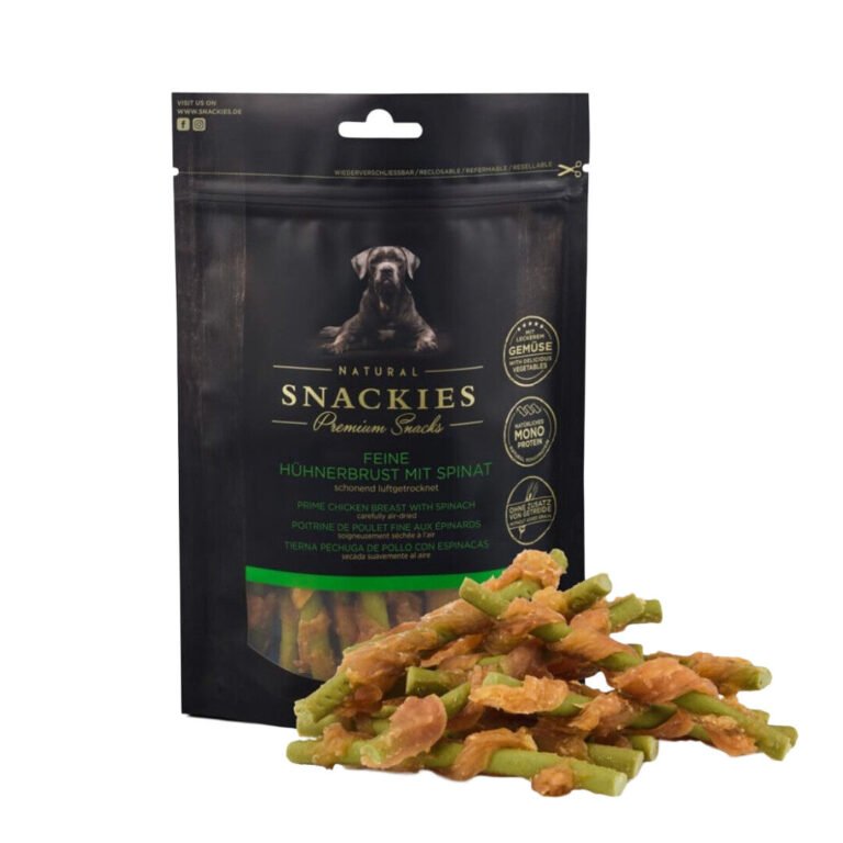 Snackies Twister Kylling & Spinat Hundegodbidder 80 g